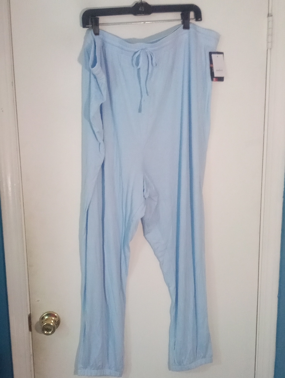 * Auden Light Blue Pajama Lounge Pants Drawstring 3X Plus NWT $30 Smart Temp